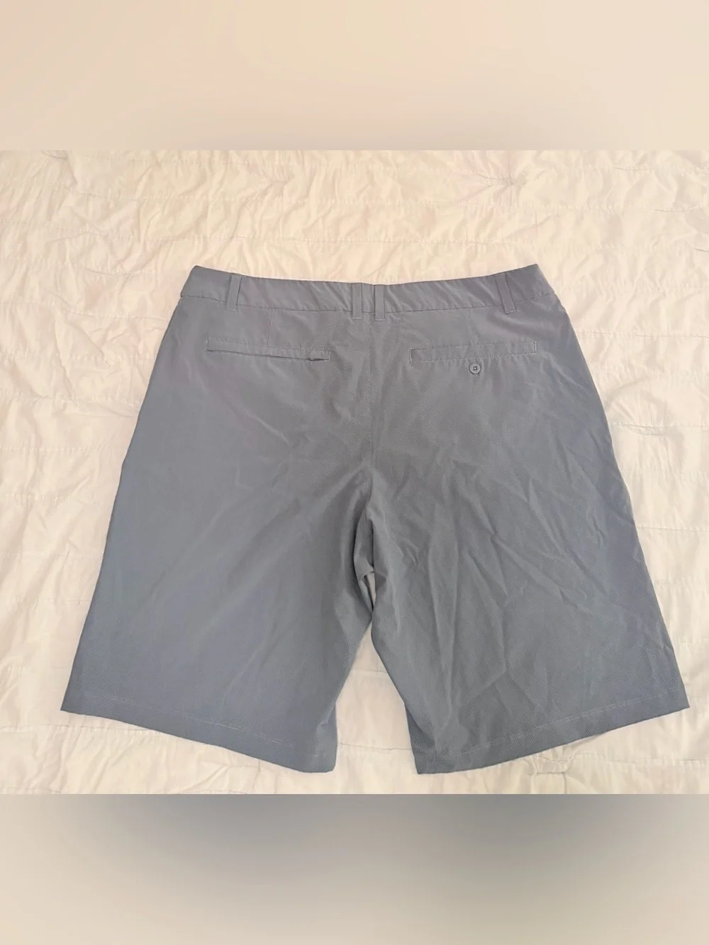Hang Ten Men's Slate Blue Flat-Front Performance Shorts